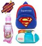 Fabric Backpack with Lunch Box & Water Bottle for Kids 