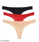 Nylon Briefs for Women, Multicolour, Pack of 3 