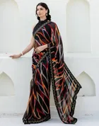 Georgette Printed Saree for Women 