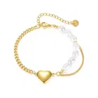 Stainless Steel Gold Plated Bracelet for Women, Gold