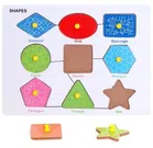 Wooden Angel Shapes Puzzle Board for Kids (Multicolor)