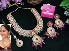 Traditional Kundan Pearl Long Bridal Neckkace Set for Women 