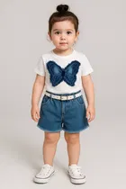 Polycotton Printed Clothings Set for Girls 