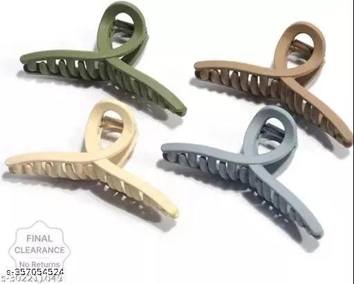 Fancy Hair Clips for Women (Combo Of Different Color, 4 Pcs)