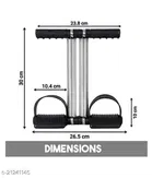 Double Spring Tummy Trimmer with Ab Wheel Roller 