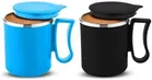 Stainless Steel Coffe Mug, Black & Blue, Pack of 2 