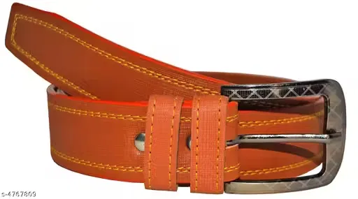 PU Solid Belt for Men, Brown