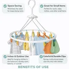 Baby Cloths Hanger Folding Clothes Drying Rack for Apartment Household Laundry Room 22 Clips