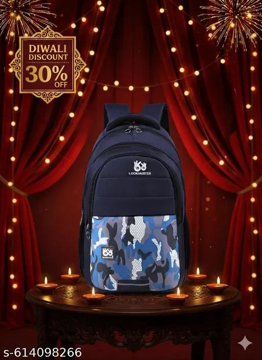 Polyester Backpack for Men & Women, Blue