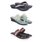 Combo of Slippers with Flats & Heels for Women 