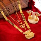 Alloy 4 Pcs Mangalsutra Set with Earrings for Women 