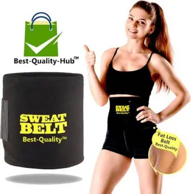 Professional Sweat Slim Belt for Weight Loss (Black)