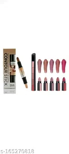 5 in 1 Lipstick with Contour Stick (Multicolor, Set of 2)