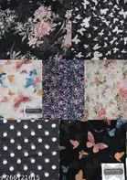 Chiffon Printed Scarves for Women, Multicolor, Pack of 7