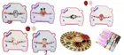 Alloy 6 Pcs Rakhi with 4.5 Inch Plate & Roli Chawal 