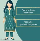 Printed Crepe Unstitched Suits Fabric for Women, Multicolor 