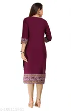 Rayon Solid Kurti for Women 