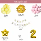 Sun & Star Theme 2nd Birthday Balloon Decoration Kit , Multicolor, Pack Of 56