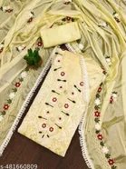 Chanderi Cotton Unstitched Suits for Women 