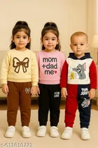 Hosiery Cotton Printed Clothing Set for Kids, Multicolor, Pack of 3 