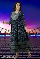 Rayon Kurti for Women, Blue 
