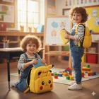 Soft Plush Pikachu School Bag for Boys And Girls 
