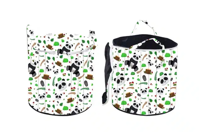 PVC Printed Round Laundry Bag (Multicolor, 30 L)