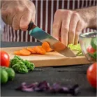 Wooden Vegetable Cutting Board with Stainless Steel Handle 