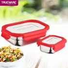 ट्रूवेयर बॉन स्मार्ट लंच बॉक्स विथ स्टेनलेस स्टील टिफ़िन बॉक्स for ऑफिस & स्कूल यूज़ 