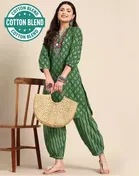 Cotton Printed Women's Kurta with Pant Set 