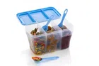 Multipurpose Plastic 3 In 1 Masala Box For Kitchen 1100 ml With 3 Spoons