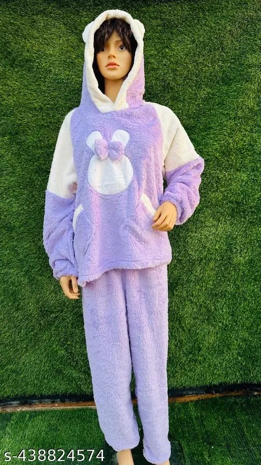 Comfortable Nightdress for Women (Purple, XL)
