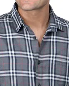 Cotton Blend Full Sleeves Chequered Shirt for Men 