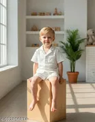 Cotton Shirt and Short Set for Boys 