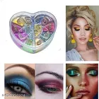 12 Colors Heart Shape Eyeshadow Shiner Palette, Multicolor