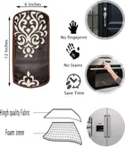 PVC Printed Fridge Top Cover with 3 Pcs Shelf Mats & Handle Cover 