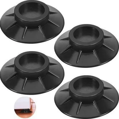 Rubber Anti Vibration Pads for Washing Machine (Black, Pack of 4)