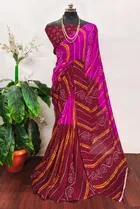 Georgette Printed Saree for Women 