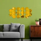 Acrylic Hexagon Shaped Wall Mirror Stickers 