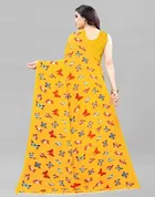 SVB बटरफ्लाई प्रिंटेड साड़ी फॉर वीमेन 