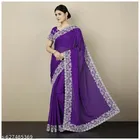 Georgette Saree for Women, Blue 