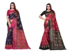 Women's Printed Saree with Unstitched Blouse 