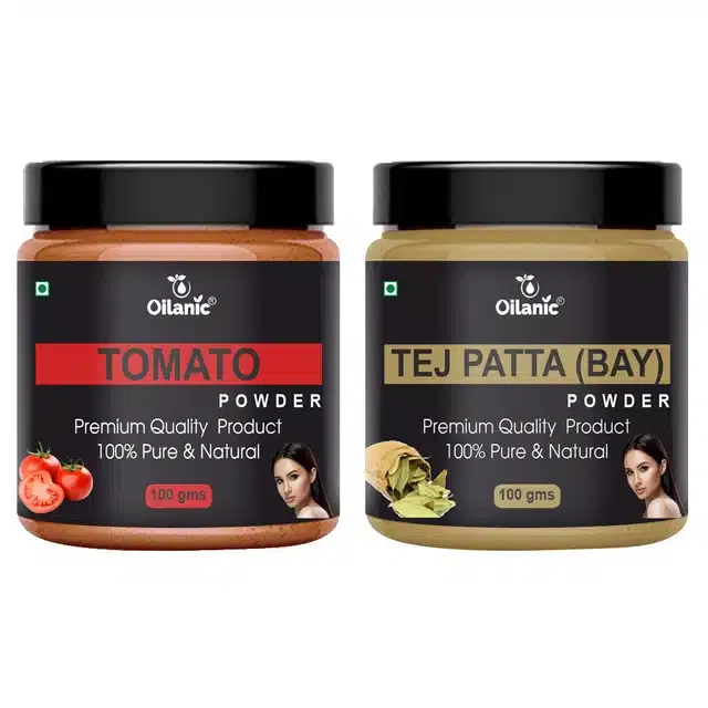 Natural Tomato & Tej Patta Powder for Skin & Hair (Pack of 2, 100 g)