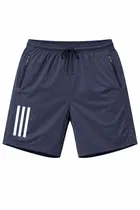 Polyester Printed Shorts for Men, Navy Blue 
