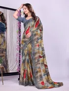 Georgette Printed Saree for Women 