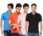 Polo Solid Pack of 4 T-shirts for Men 