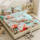 Premium 7D Bird Printed Bedsheet 90x100in