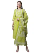 Cotton Embroidered Kurta Set for Women 