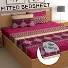Polycotton Fitted Elastic Double Bedsheet 