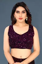 Lycra Blend Solid Saree for Women 